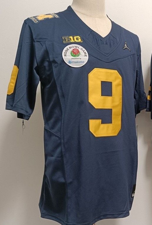 Other Men’s Wolverines 9 J.J. McCarthy Navy Rose Bowl Jersey Size US L / EU 52-54 / 3 - 3 Thumbnail