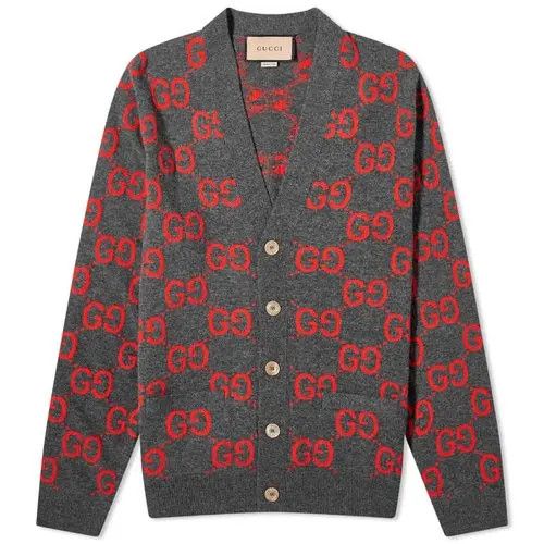 Gucci o1s1wg110925 GG Wool Jacquard Cardigan in Multicolor Size US XXL / EU 58 / 5 - 1 Preview