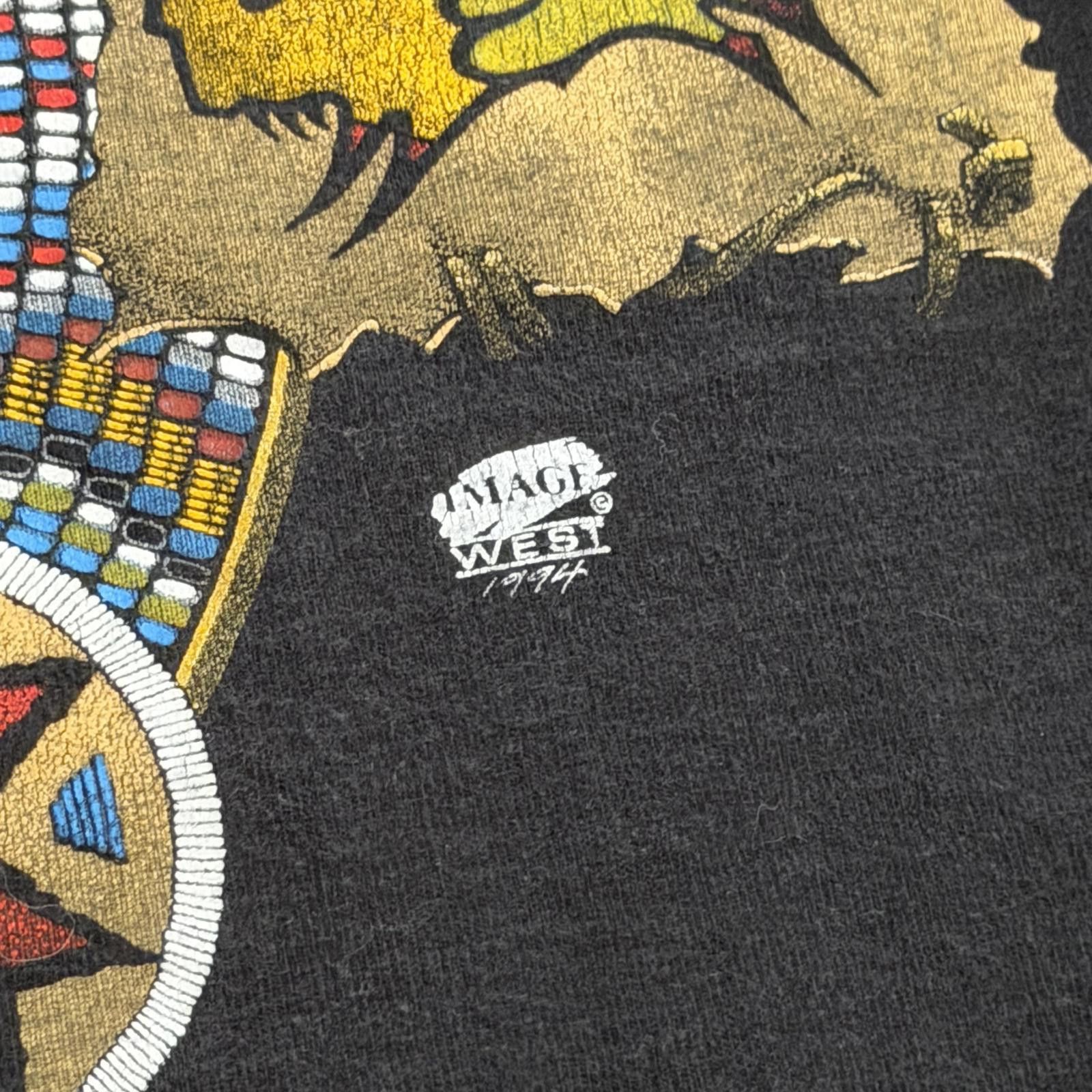 Fruit Of The Loom Vintage 90s Native American Art Image West Shirt Size US L / EU 52-54 / 3 - 3 Thumbnail