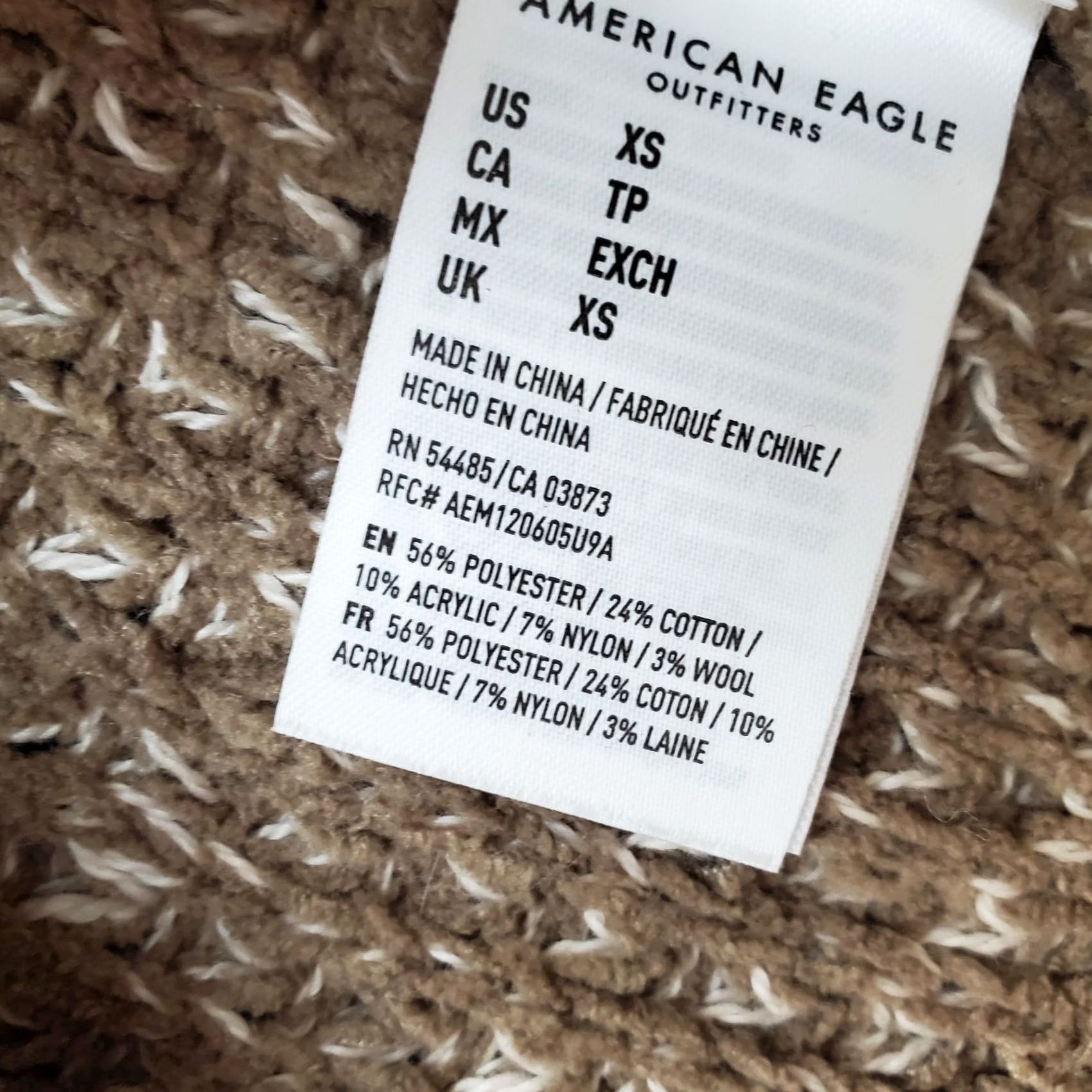 American Eagle Outfitters American Eagle Outfitters Sweater Womens XS Multicolor Chunky Knit Mock Neck Pullover Knit Pattern Striped Winter Fall Size XS / US 0-2 / IT 36-38 - 6 Thumbnail