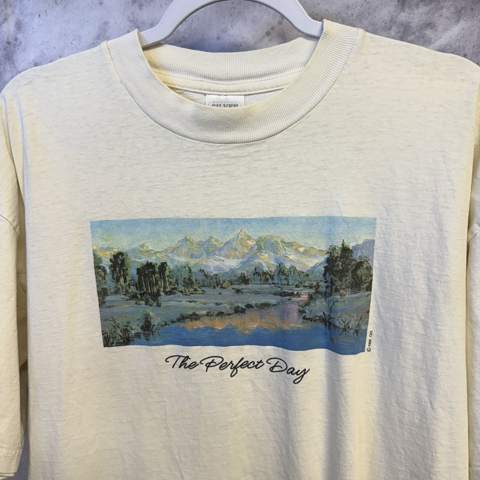 Vintage VIntage The Perfect Day Nature T Shirt White Short Sleeve Size US XL / EU 56 / 4 - 1 Thumbnail