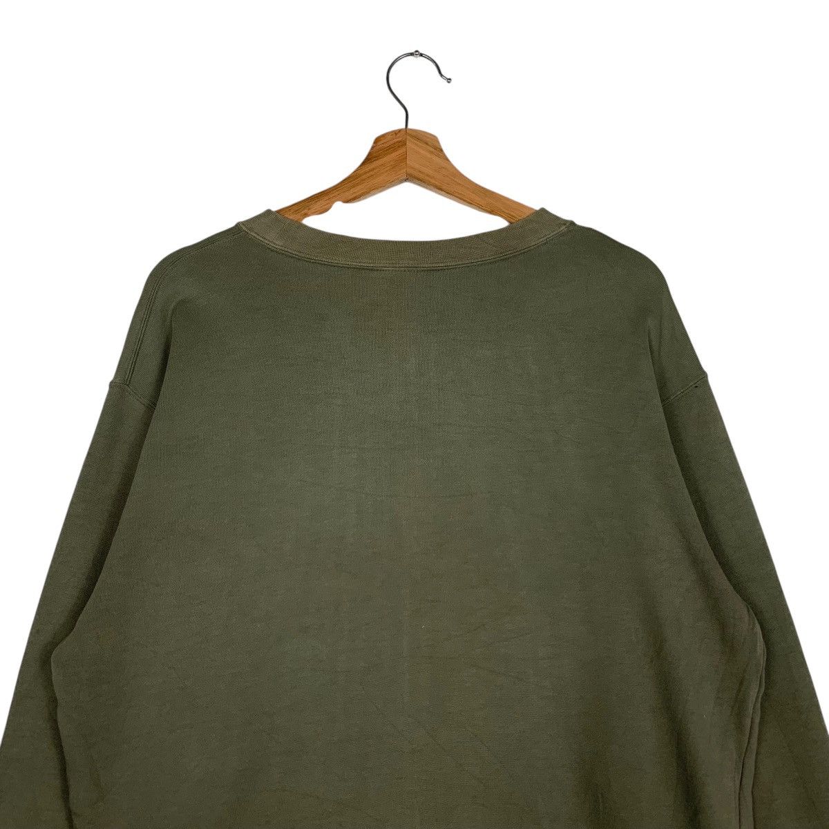 Nike NIKE Embroidery Small Swoosh Logo Green Sweatshirt #1464-C66 Size US M / EU 48-50 / 2 - 8 Thumbnail