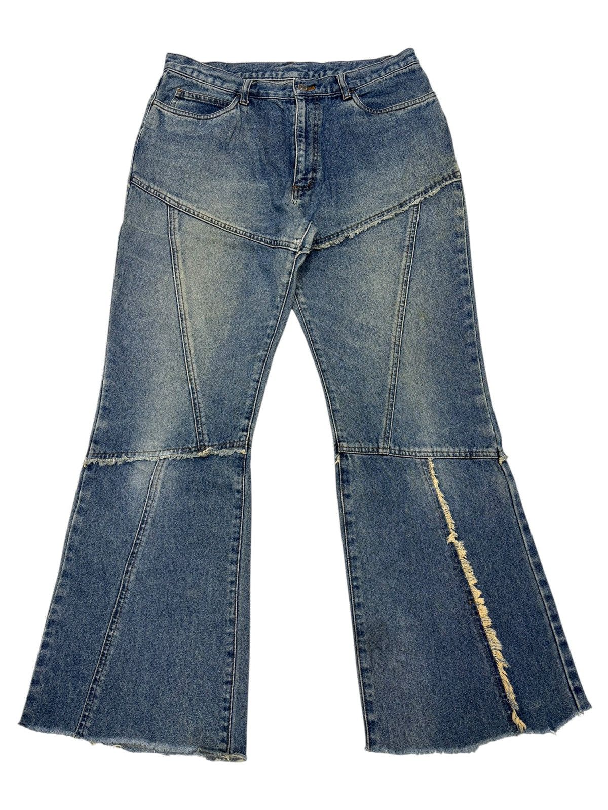 If Six Was Nine Tornado Mart Recontructed Style Flare Bootcut Paleo2 Jeans Size 31" - 7 Thumbnail
