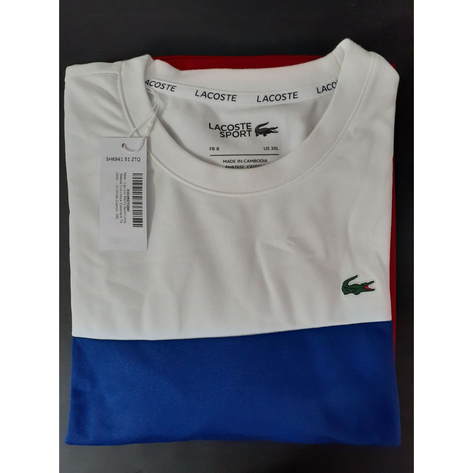 Lacoste Lacoste Men's Sport Long Sleeve Crewneck Sweatshirt 3XL Size US XXL / EU 58 / 5 - 2 Thumbnail