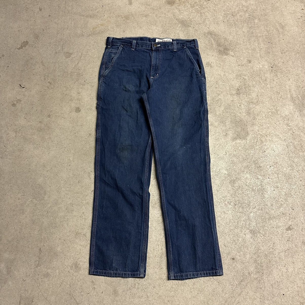 Carhartt × Carhartt Wip × Vintage Vintage Carhartt Denim Carpenter Pants Size US 34 / EU 50 - 4 Thumbnail