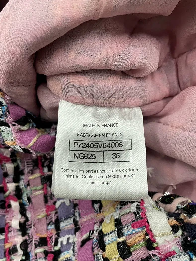 Chanel Chanel Pink-purple woven tweed coat Size XS / US 0-2 / IT 36-38 - 5 Thumbnail