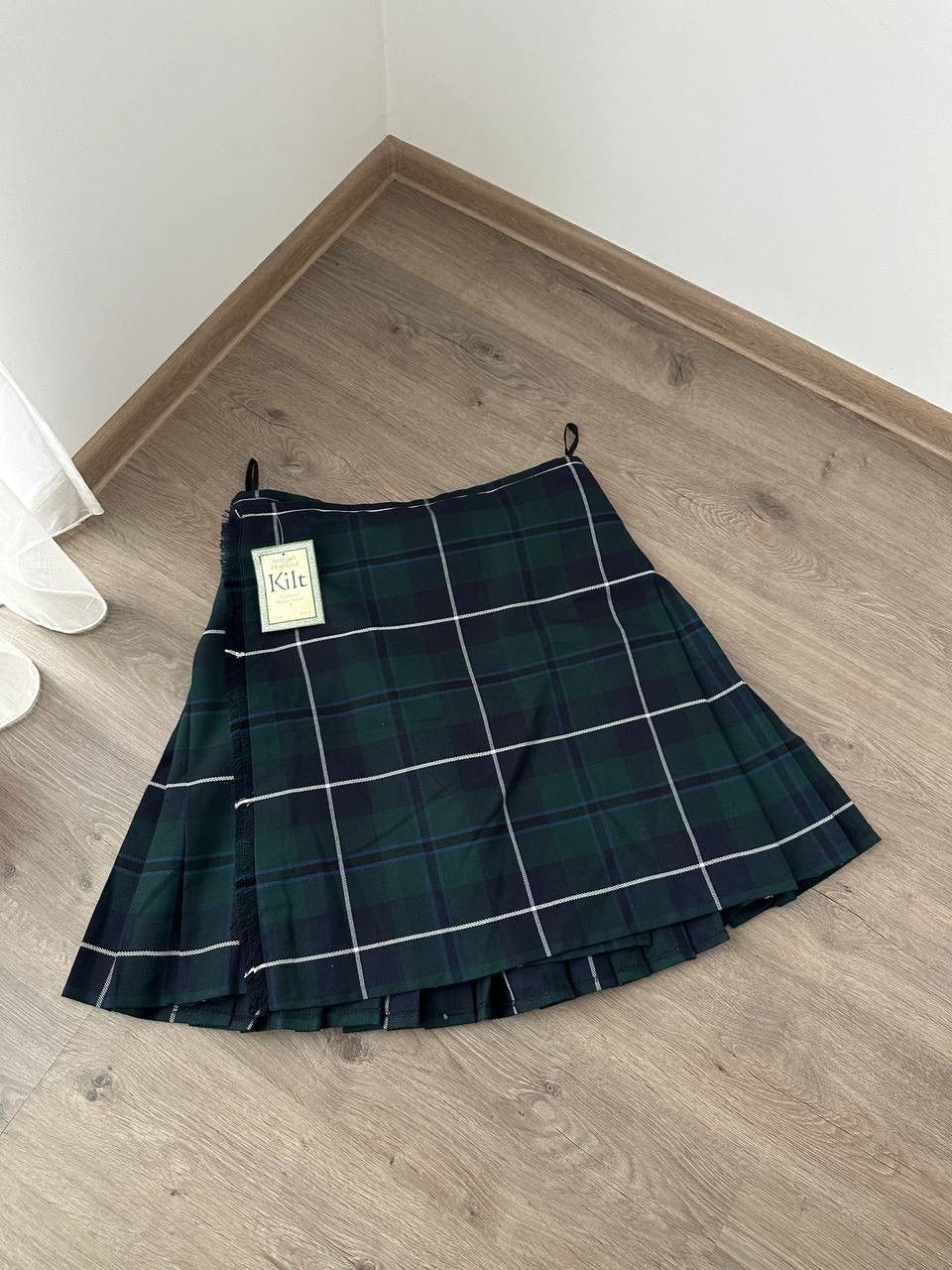 Vintage Vintage Scottish Highland Woven Green Cell Skirt Kilt Size 30" / US 8 / IT 44 - 18 Thumbnail