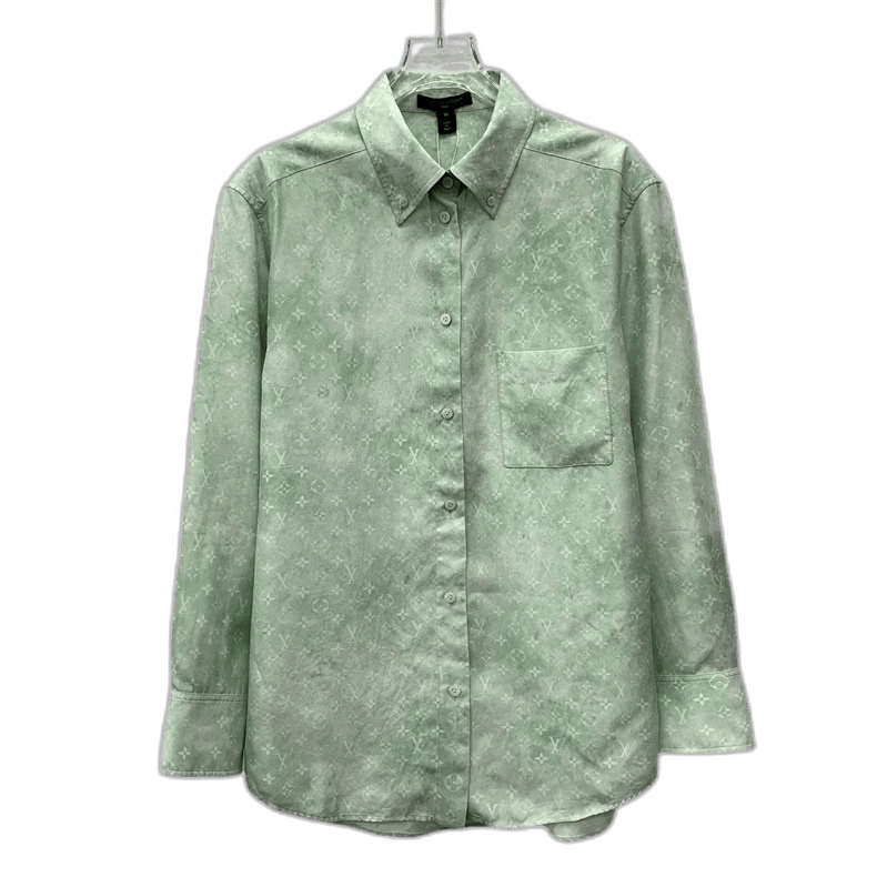 Louis Vuitton Louis Vuitton light green logo long sleeve shirt-2508 Size US XS / EU 42 / 0 - 1 Thumbnail