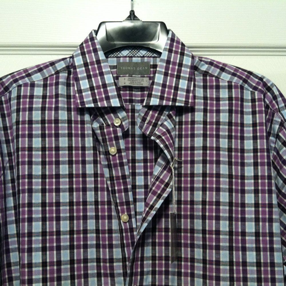Thomas Dean THOMAS DEAN MENS NEW 100%COTTON CASUAL SHIRT SIZE: M Size US M / EU 48-50 / 2 - 5 Thumbnail
