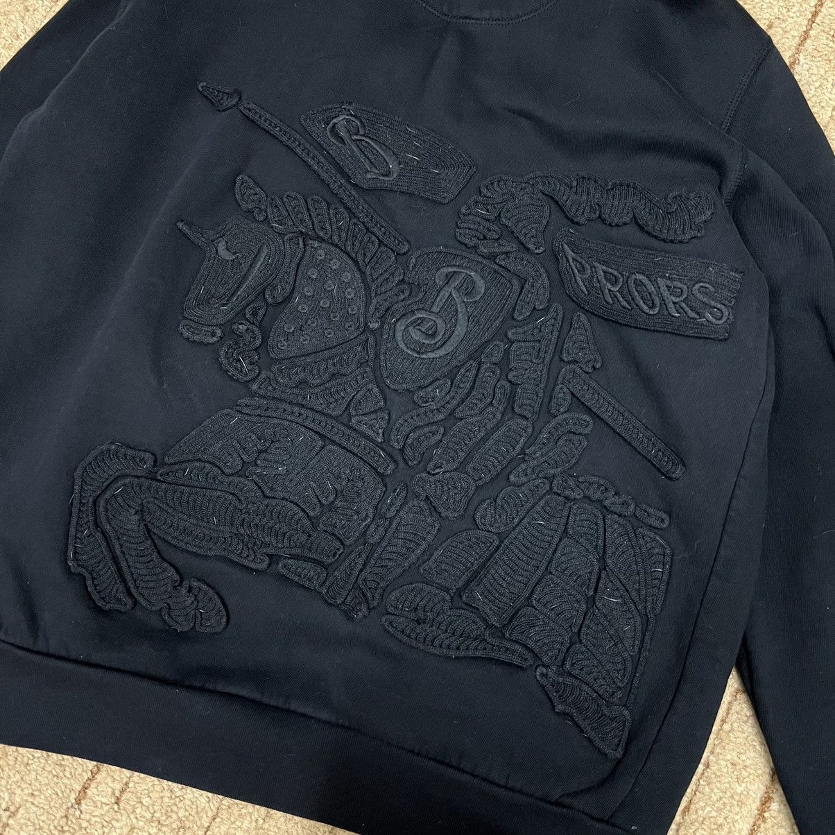 00s Burberry black logo knit y2k archive