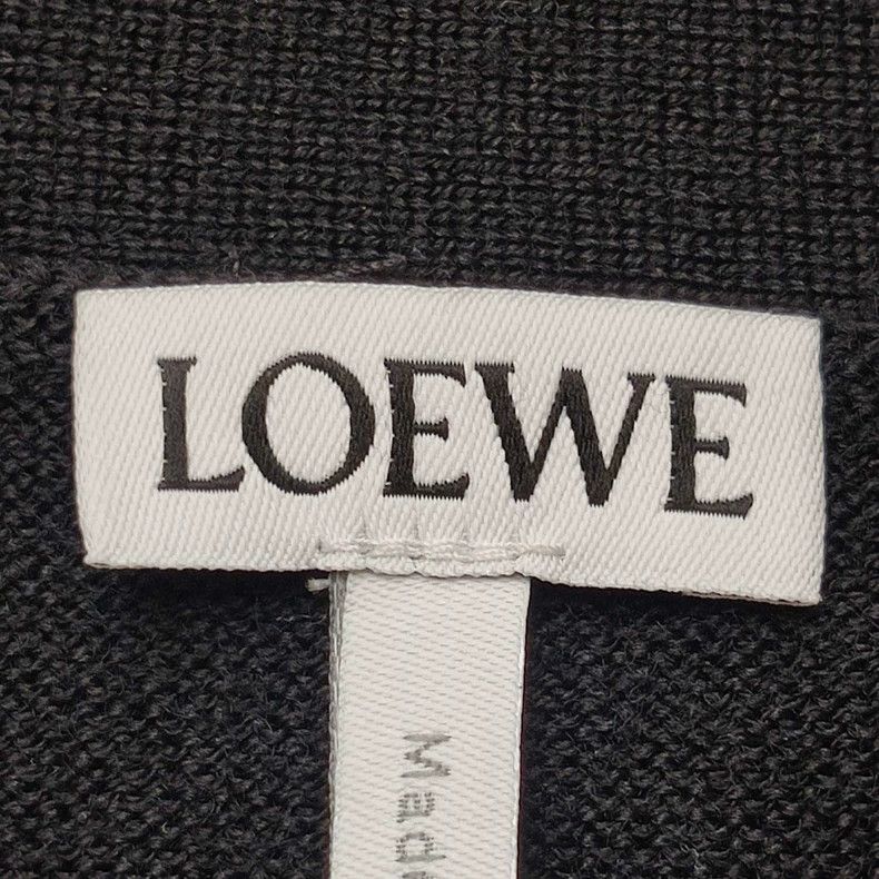 Loewe LOEWE Wool solid color single row V neck knit shirt Size L / US 10 / IT 46 - 4 Thumbnail