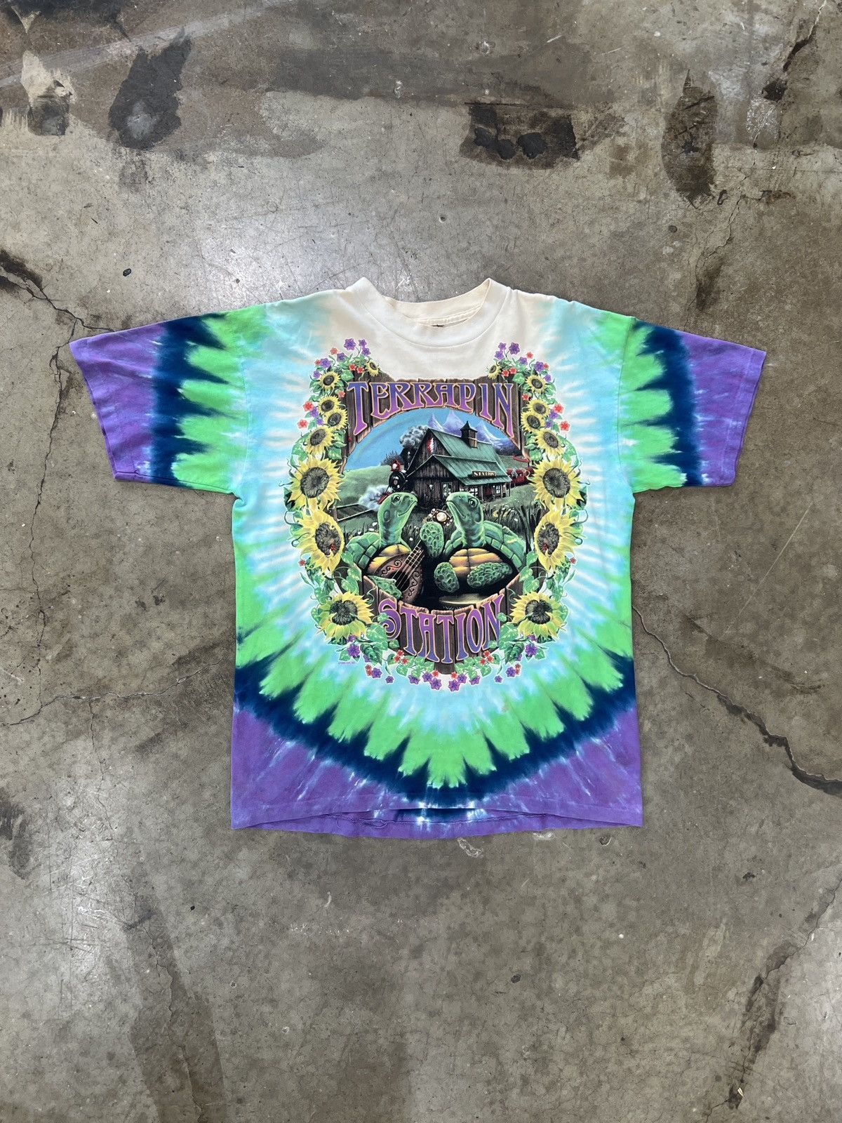 Band Tees Vintage 1999 Grateful Dead Terrapin Station Turtle Tee Large Size US L / EU 52-54 / 3 - 5 Thumbnail