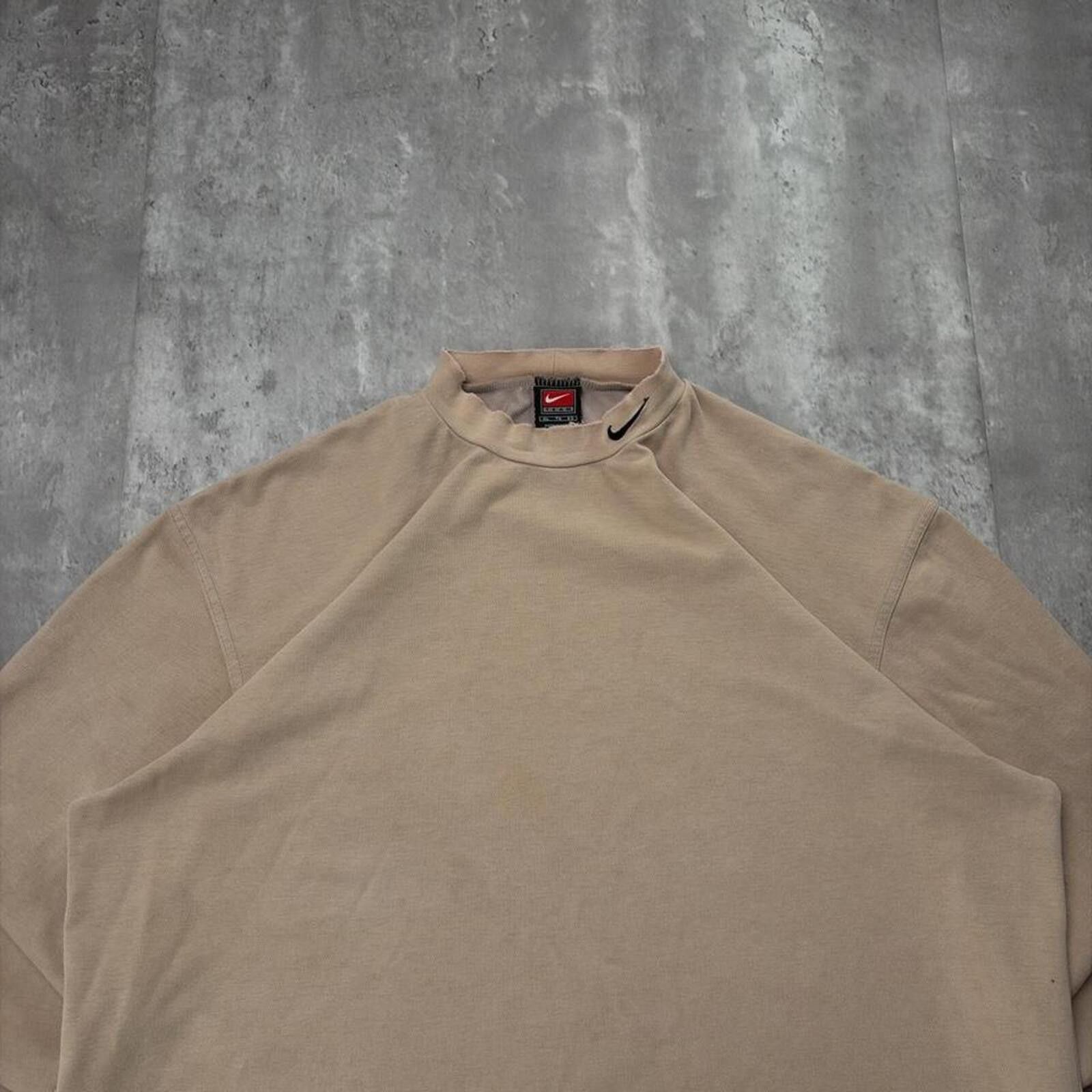 Nike Vintage Tan Nike Team Grunge Distressed Long Sleeve Shirt Size US XL / EU 56 / 4 - 3 Thumbnail