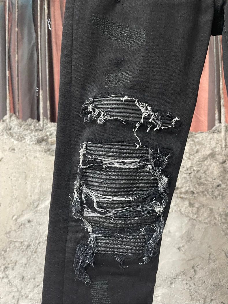 Amiri Amiri MX1 leather patched jeans Size US 29 - 4 Thumbnail