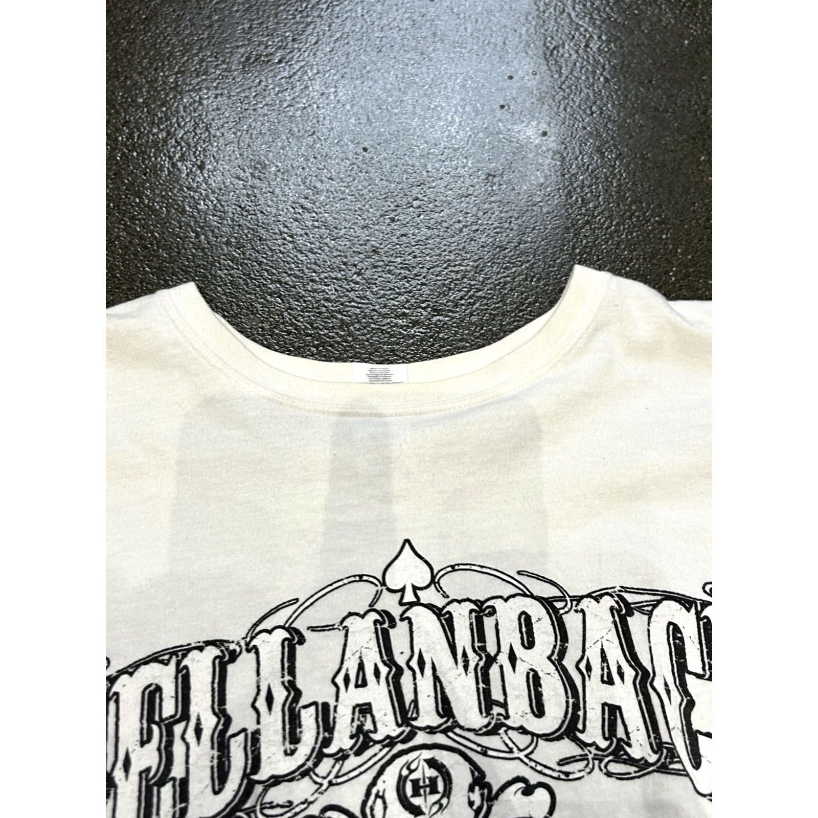 Gildan VINTAGE Hellanbach Shirt Mens 3XL White Skull Crossbones Graphic Biker Tee Tattoo Style Size US XXL / EU 58 / 5 - 2 Thumbnail