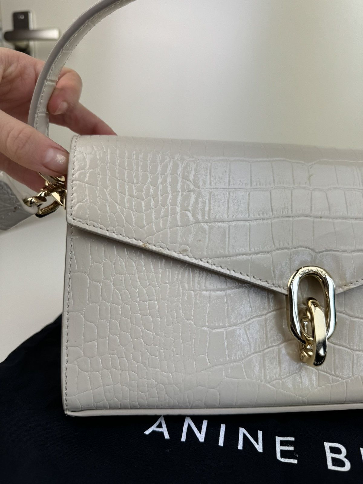 Anine Bing Anine Bing Colette leather croco embossed bag hand crossbody Size ONE SIZE - 8 Thumbnail