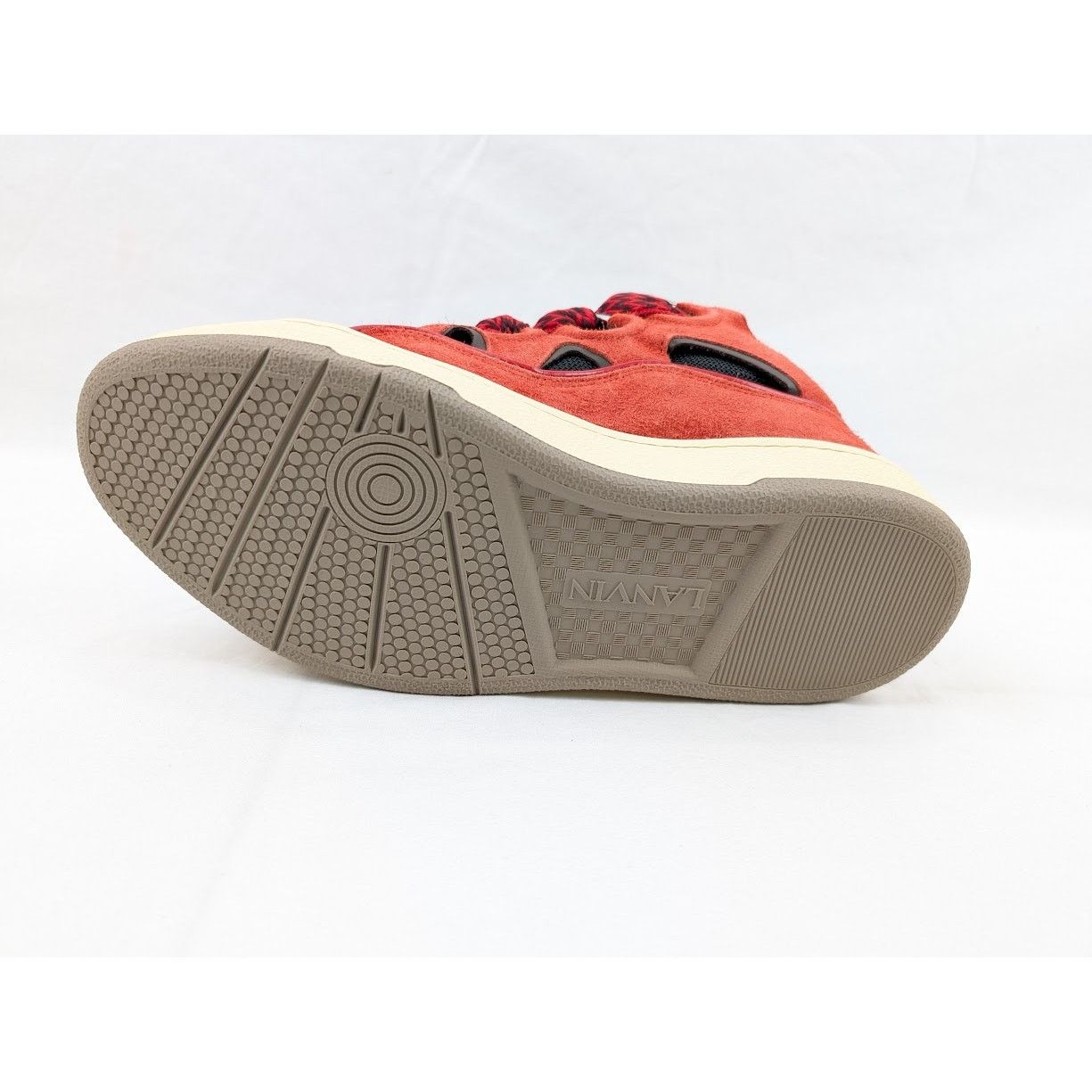 Lanvin o1rshd1 Curb Sneakers in Poppy Red/Black Size US 11 / EU 44 - 10 Thumbnail