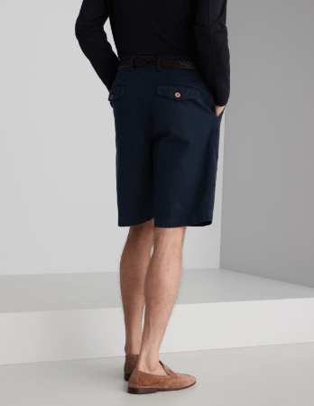 Brunello Cucinelli o1la1rc1a0325 Dyed Bermuda Shorts in Navy Size US 30 / EU 46 - 3 Thumbnail