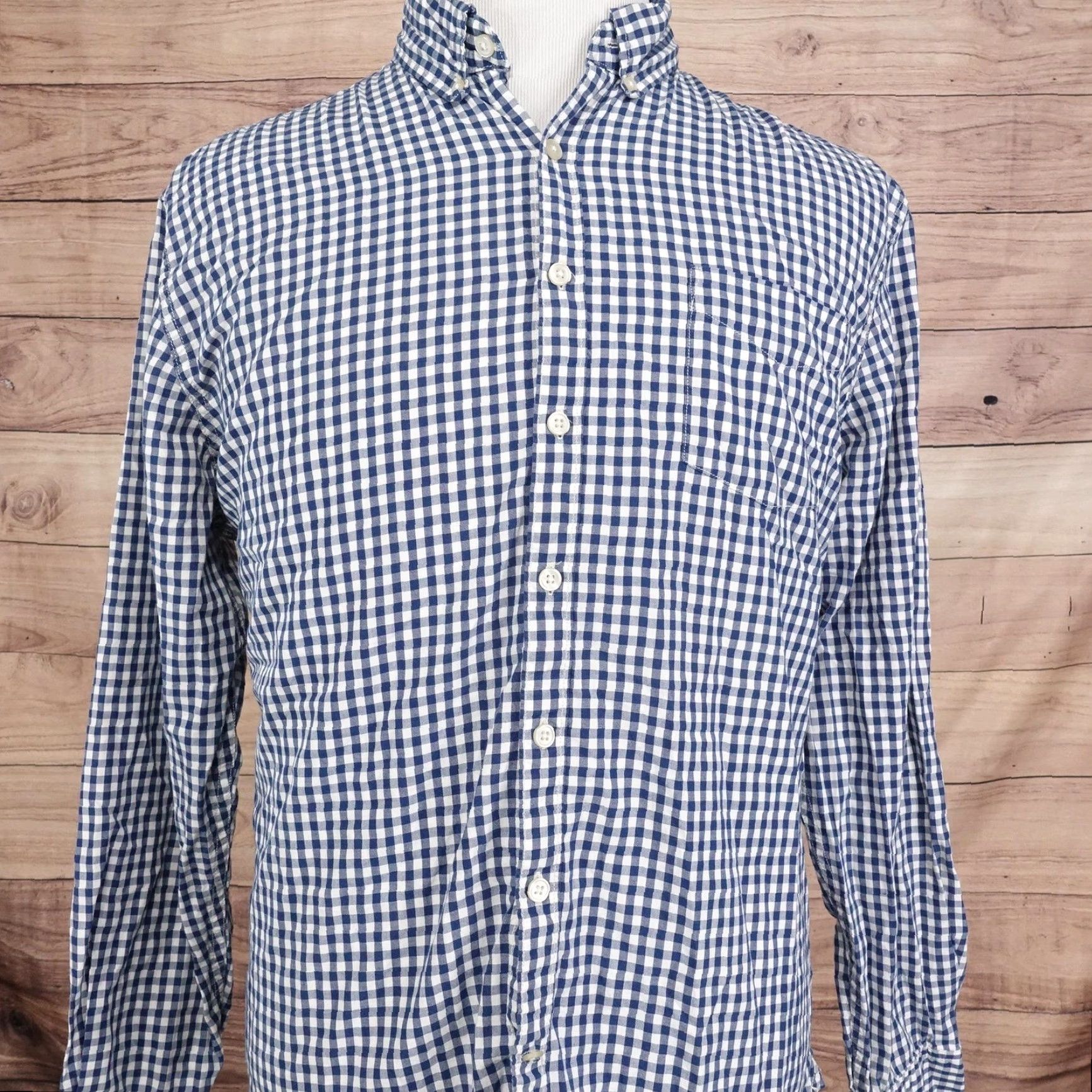 Lucky Brand VINTAGE Lucky Brand Shirt Men XL Cotton Gingham Plaid Button-Down Long Sleeve Casual Classic Size US XL / EU 56 / 4 - 3 Thumbnail