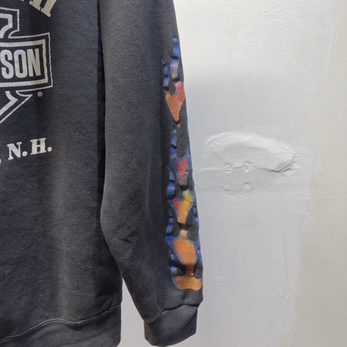 Harley Davidson Harley Davidson Flame Zip Hoodie ERD Grunge Chrome WCC Size US L / EU 52-54 / 3 - 9 Thumbnail