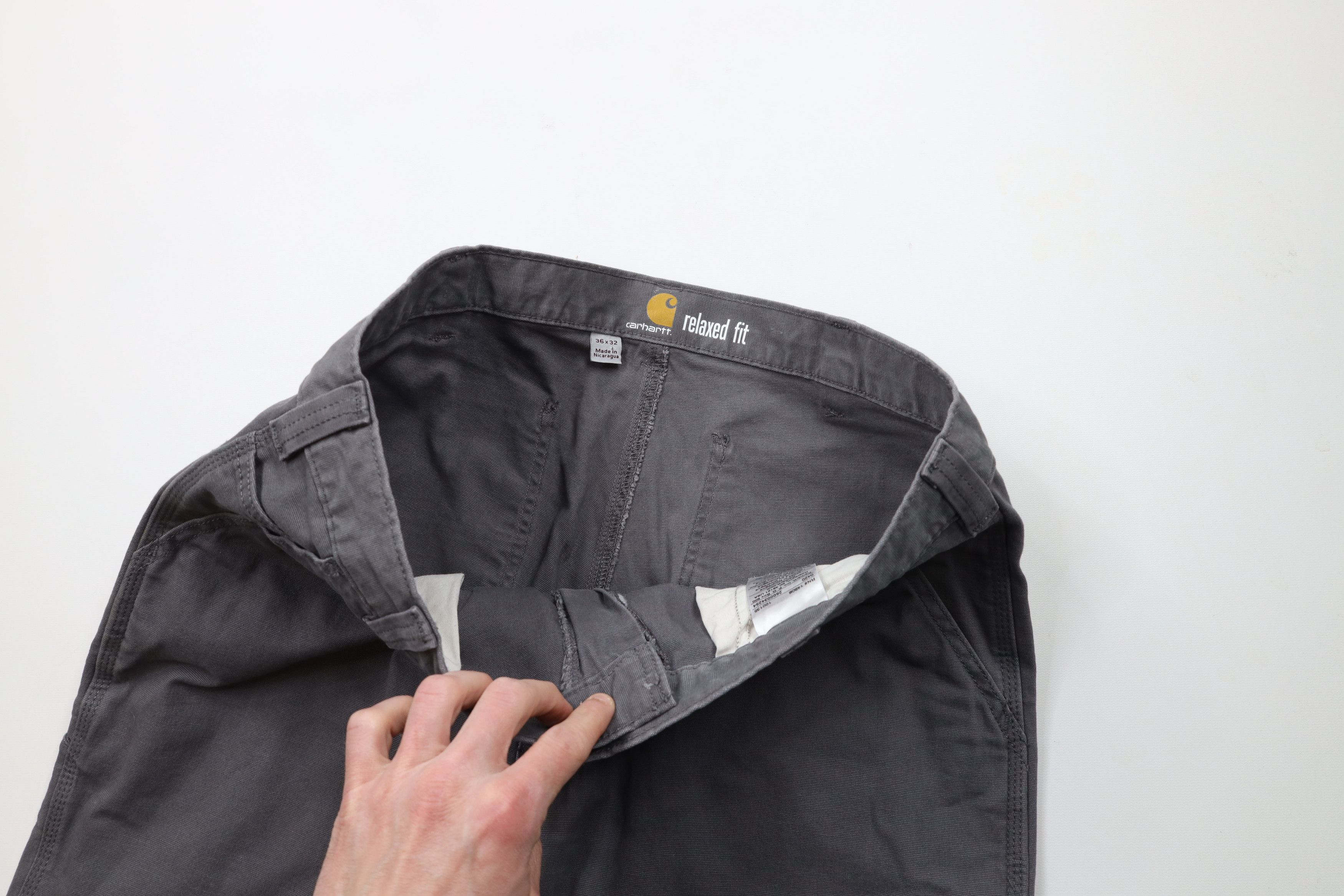 Carhartt × Vintage Vintage Y2K Carhartt Fit Wide Leg Dungaree Pants Gray Size US 36 / EU 52 - 7 Thumbnail