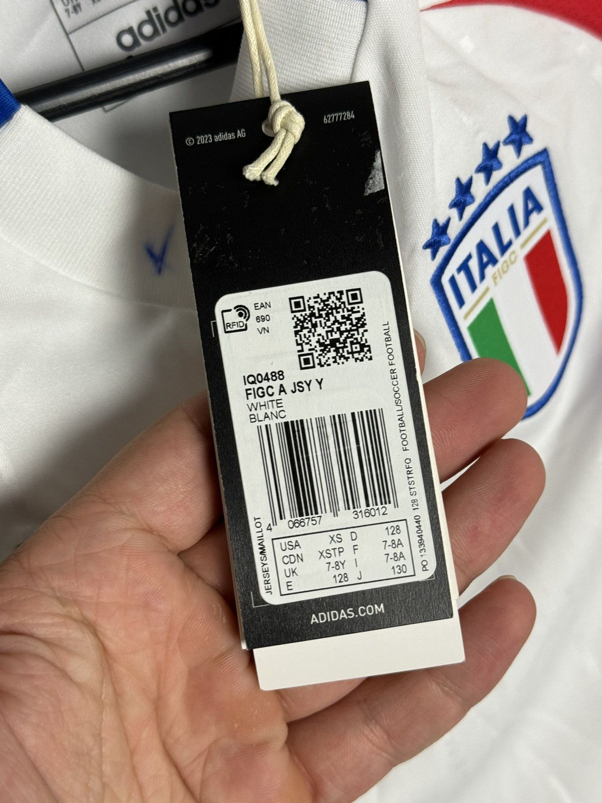 Adidas KIDS Italy National Football Team 2024 Home Jersey T-Shirt Size US XS / EU 42 / 0 - 11 Thumbnail