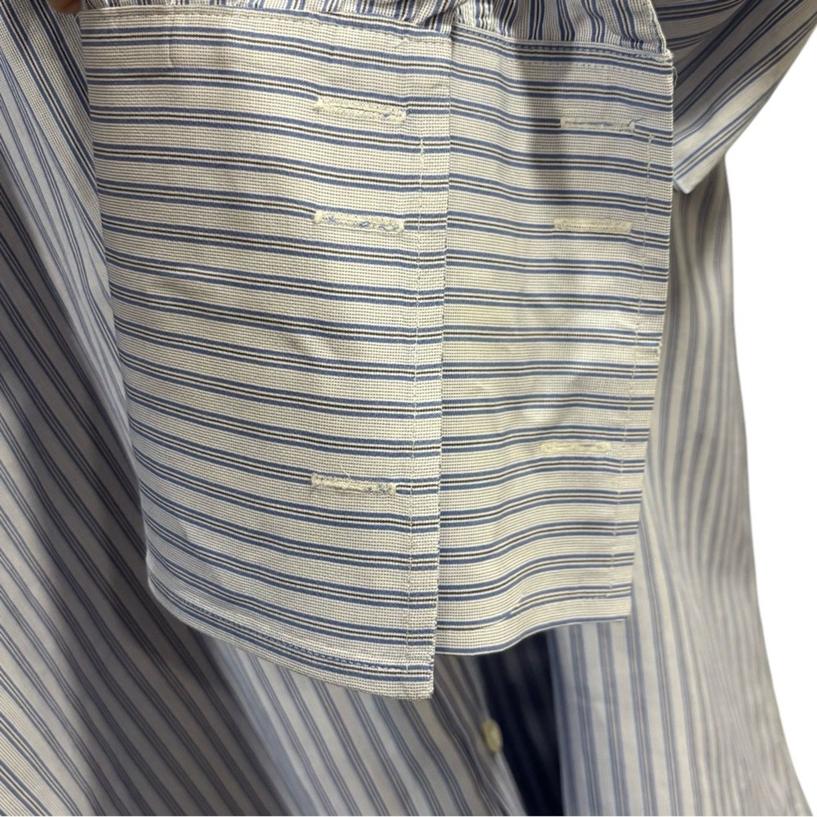 Thomas Pink THOMAS PINK Light Blue Striped Dress Shirt Size US M / EU 48-50 / 2 - 6 Thumbnail