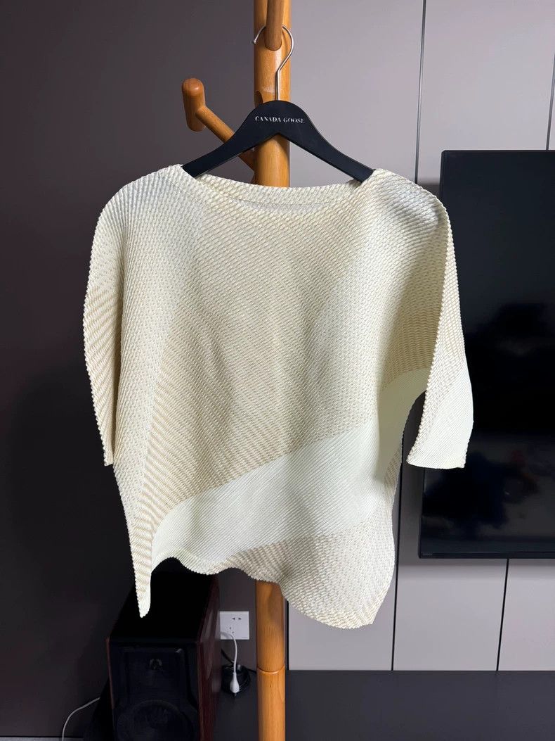 Issey Miyake Issey Miyake size:2 A white mainline twill irregular mid-s Size S / US 4 / IT 40 - 1 Thumbnail