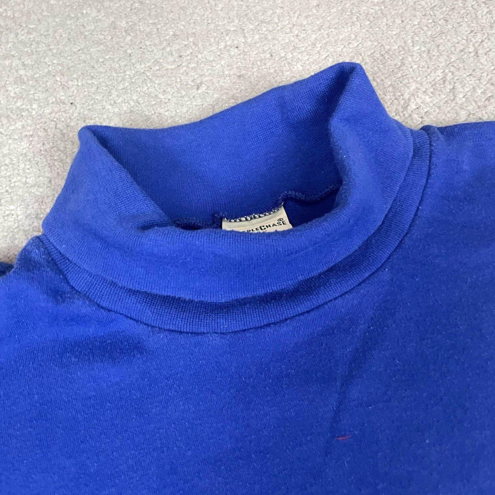 Vintage VINTAGE Steeple Chase T Shirt Adult XL Blue 80s 90s Turtleneck USA Made 50/50 Size US XL / EU 56 / 4 - 3 Thumbnail