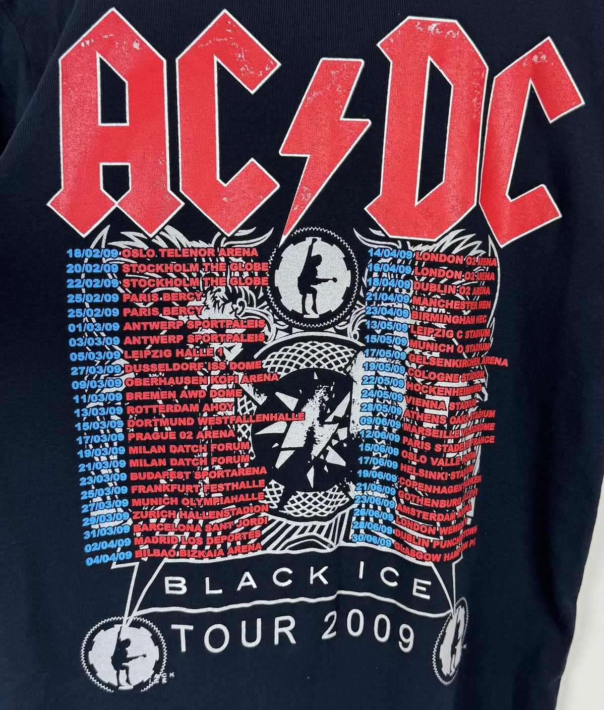 AC/DC AC/DC Black Ice 2009 Tour T-Shirt Merch Rock Band Promo B&C Size US L / EU 52-54 / 3 - 6 Thumbnail