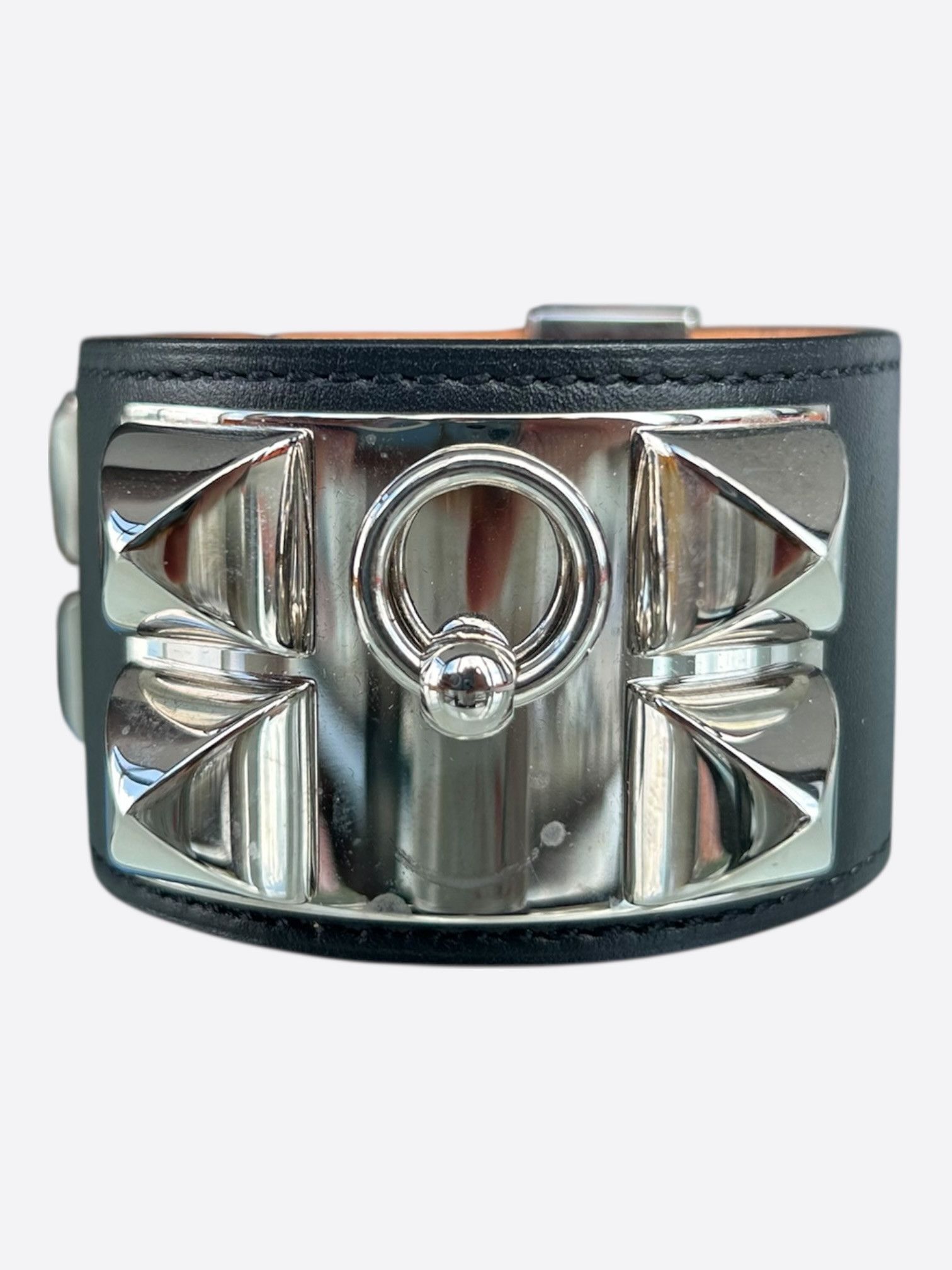 Hermes Black Swift & Palladium Hardware Collier De Chien Bracelet Size ONE SIZE - 1 Thumbnail