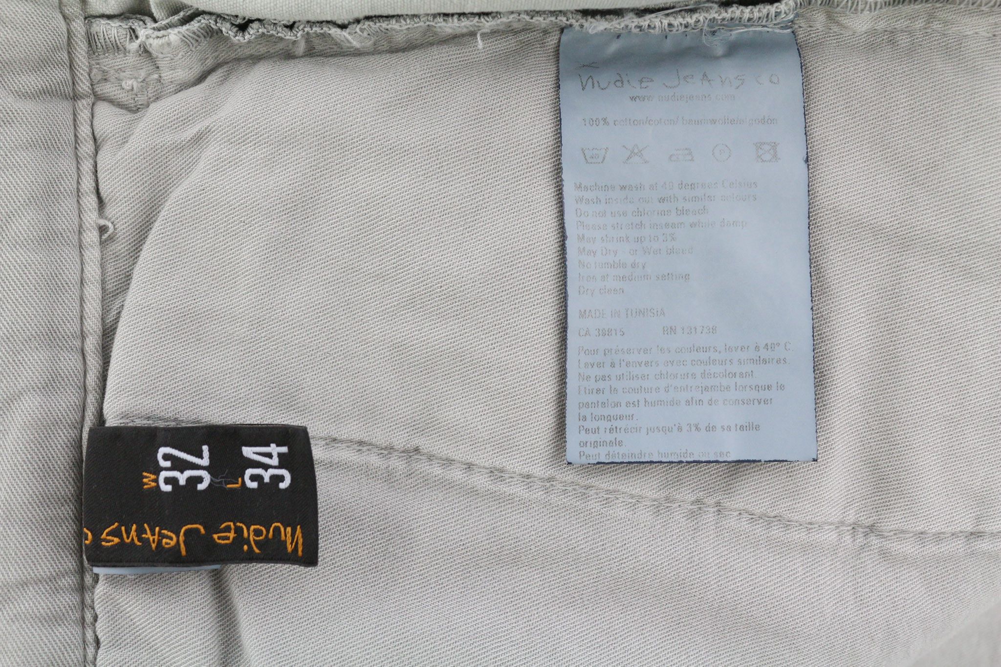 Nudie Jeans KHAKI REGULAR W32/L34 Organic Moon Dust Chino 82567 Size US 32 / EU 48 - 6 Thumbnail