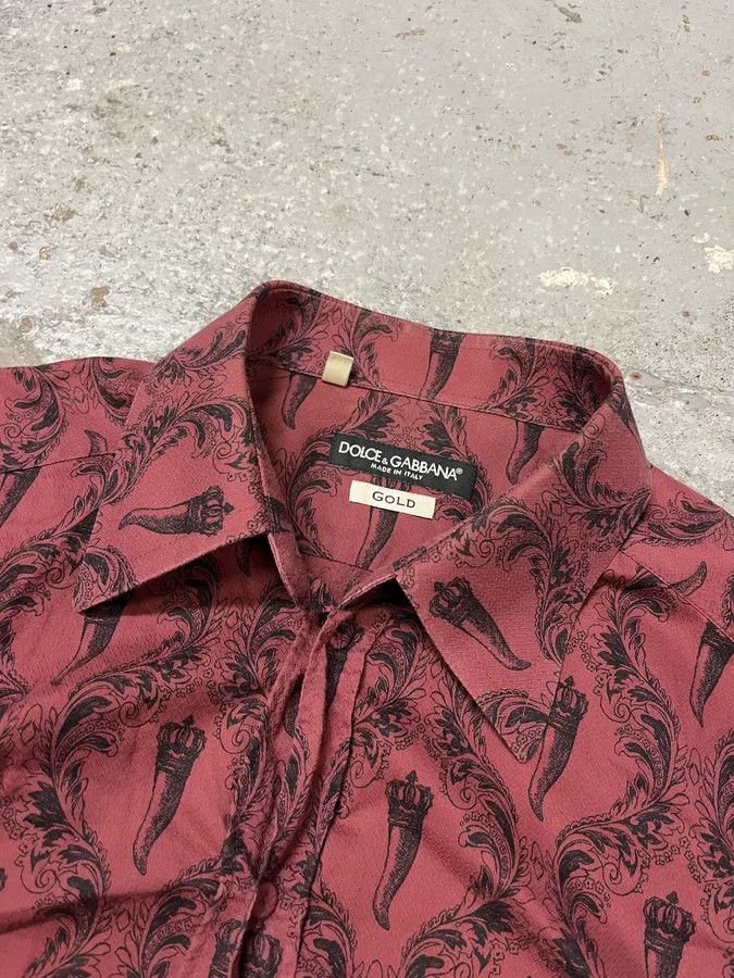 Dolce & Gabbana 2010s Dolce & Gabbana Red & Black Devil Shirt Size US M / EU 48-50 / 2 - 5 Thumbnail
