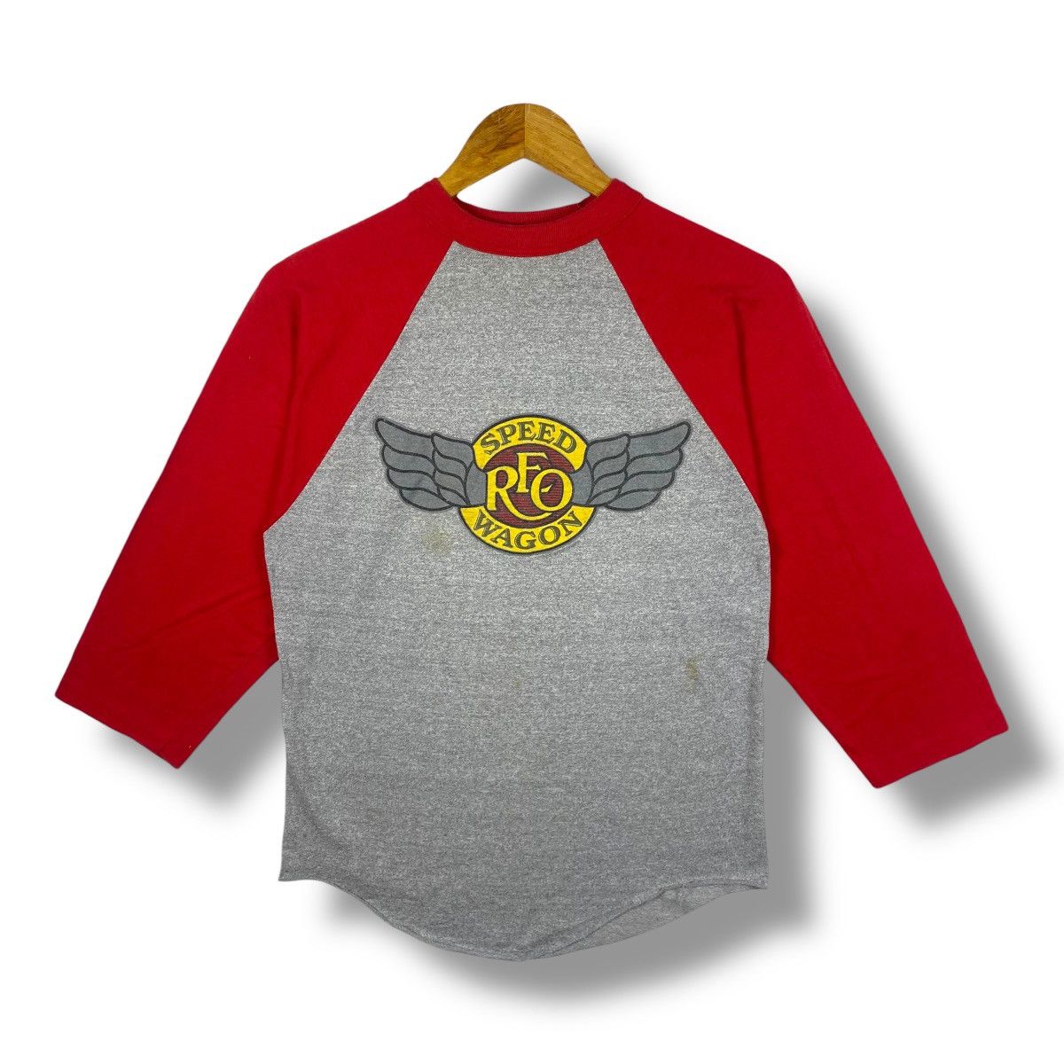 Band Tees Vintage 80's REO SPEEDWAGON American Rock Band Raglan Tee Size US M / EU 48-50 / 2 - 1 Thumbnail