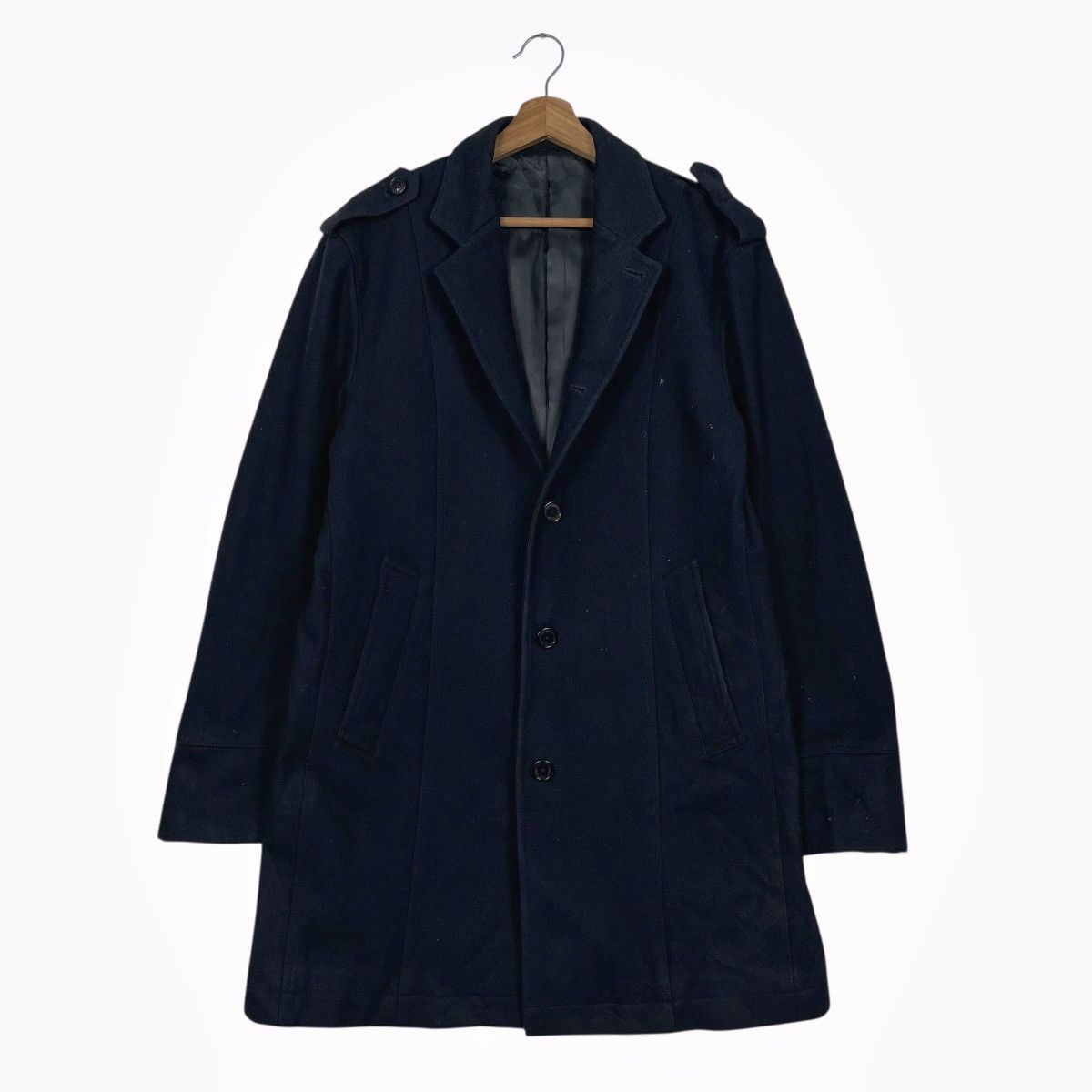 Michel Klein Michel Klein Black Wool Coat Size US M / EU 48-50 / 2 - 1 Thumbnail