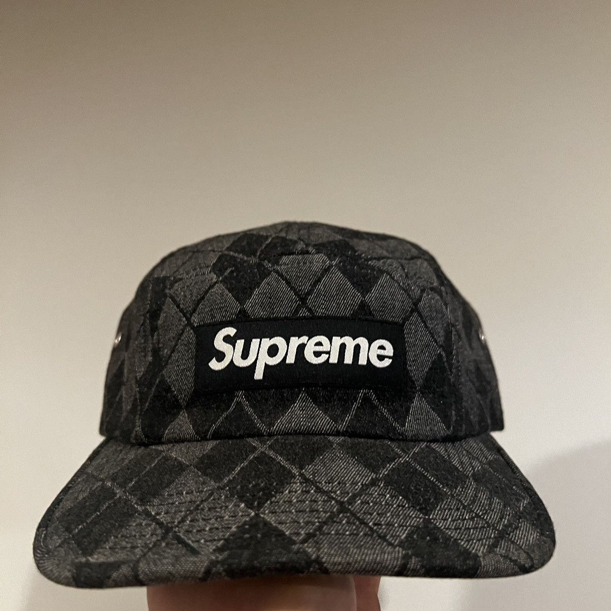 Supreme Supreme Denim Argyle Camp Cap Size ONE SIZE - 2 Thumbnail