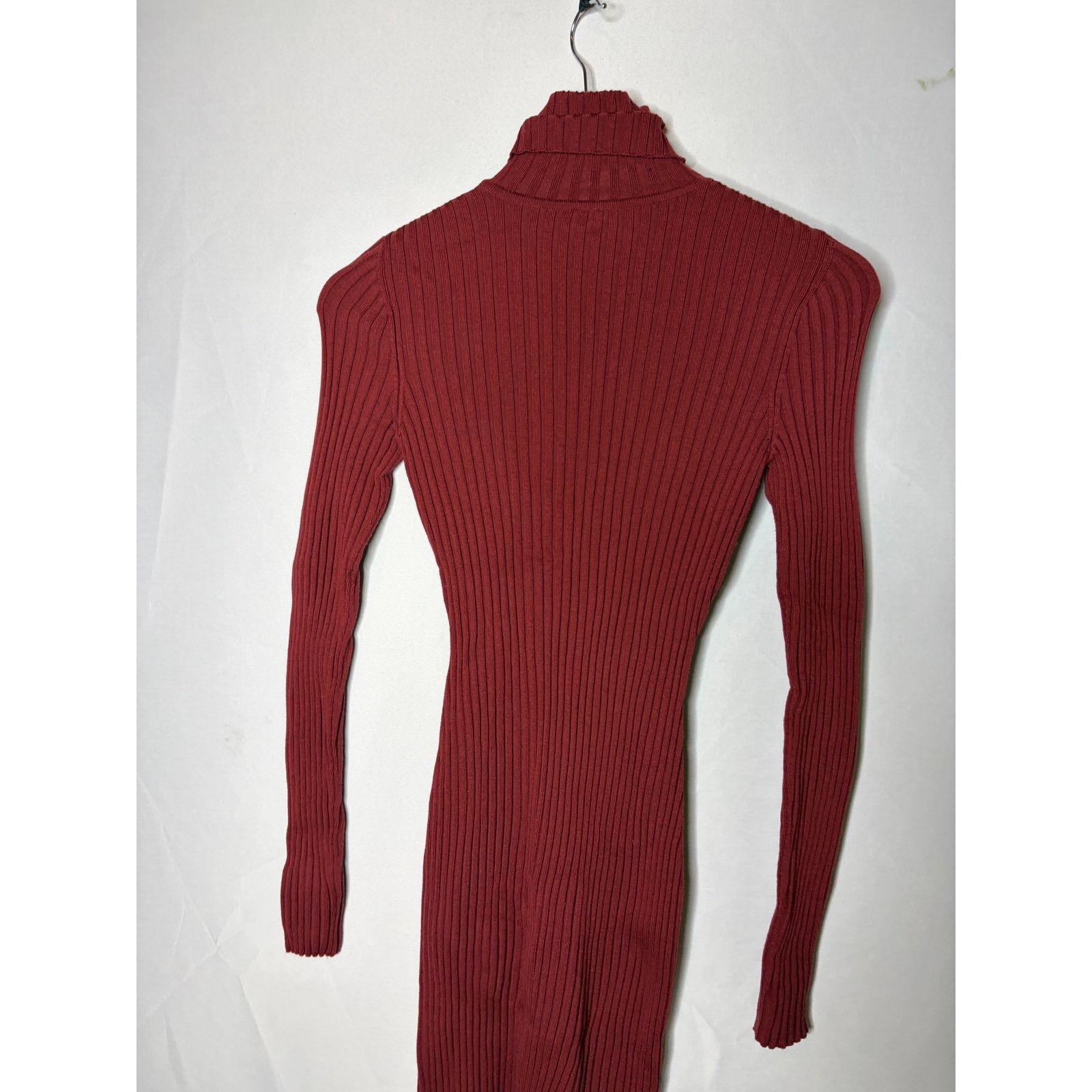 Wolford Wolford Burgundy Red Merino Wool Ribbed Turtleneck Dress XS Size XS / US 0-2 / IT 36-38 - 6 Thumbnail