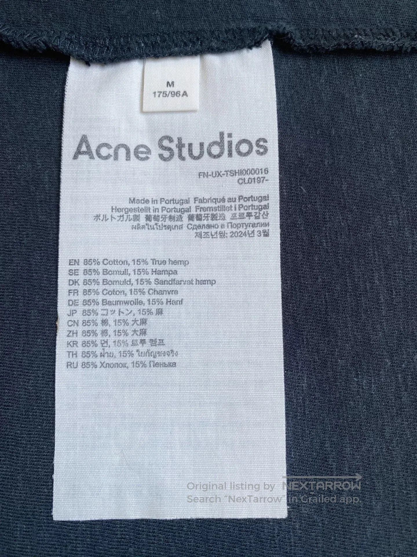 Acne Studios Acne Studios 1996 Long Sleeve T. Size US M / EU 48-50 / 2 - 7 Thumbnail