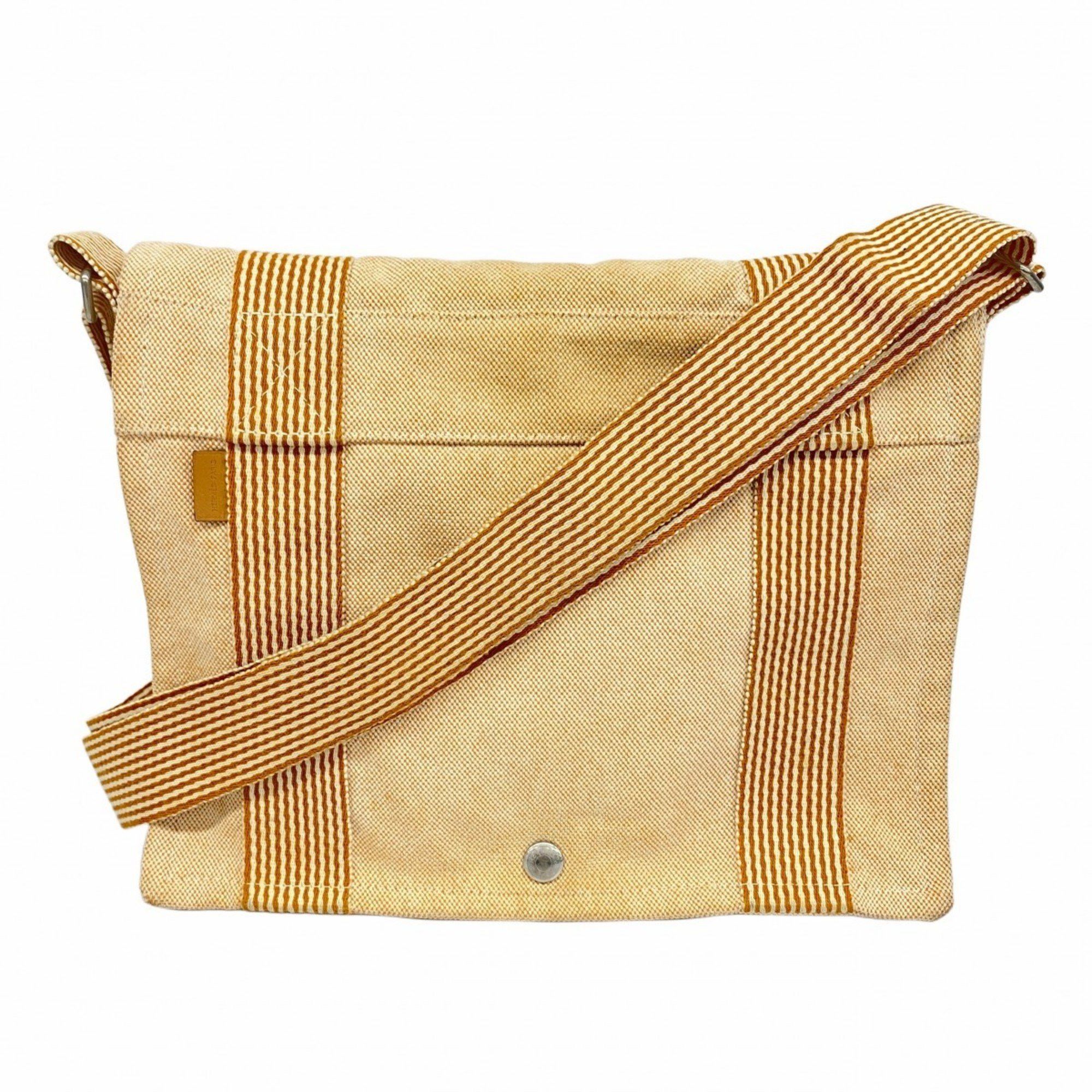 Hermes Shoulder Bag Fool Tubasas Pm Canvas Orange Women's