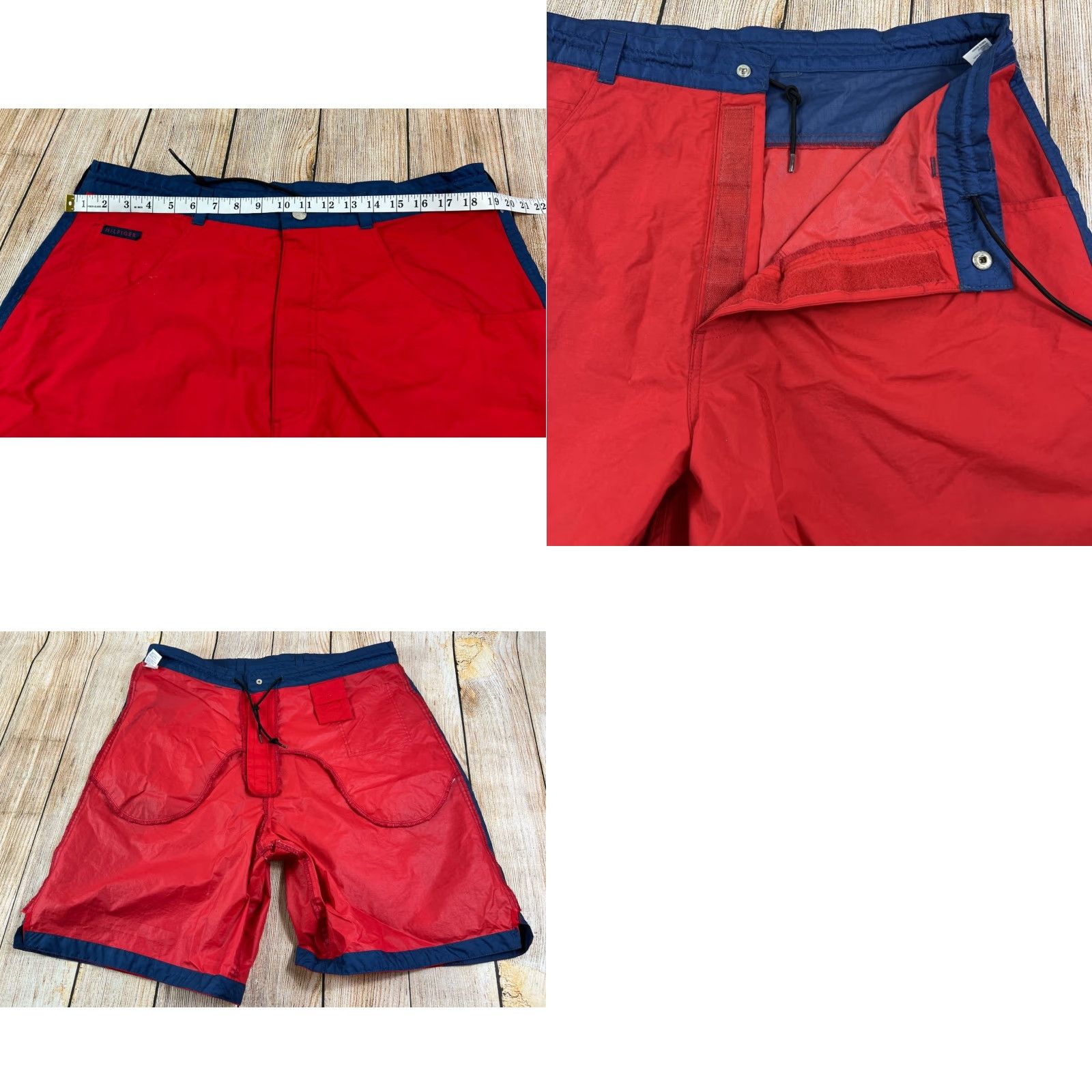 Tommy Hilfiger VINTAGE Tommy Hilfiger Men’s Jeans Nylon Swim Trunk Shorts XL Blue 90s Beach Trunks Mens Size US 36 / EU 52 - 8 Thumbnail
