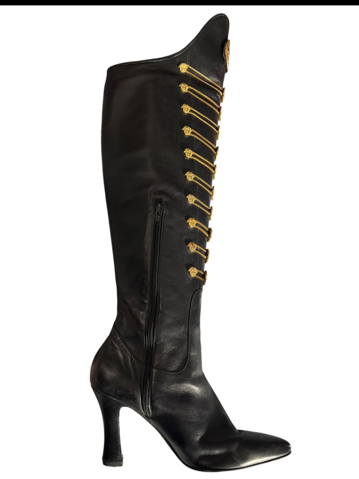 Versace Gianni Versace Couture FW1993 Medusa Knee Boots Size US 8.5 / IT 38.5 - 8 Thumbnail