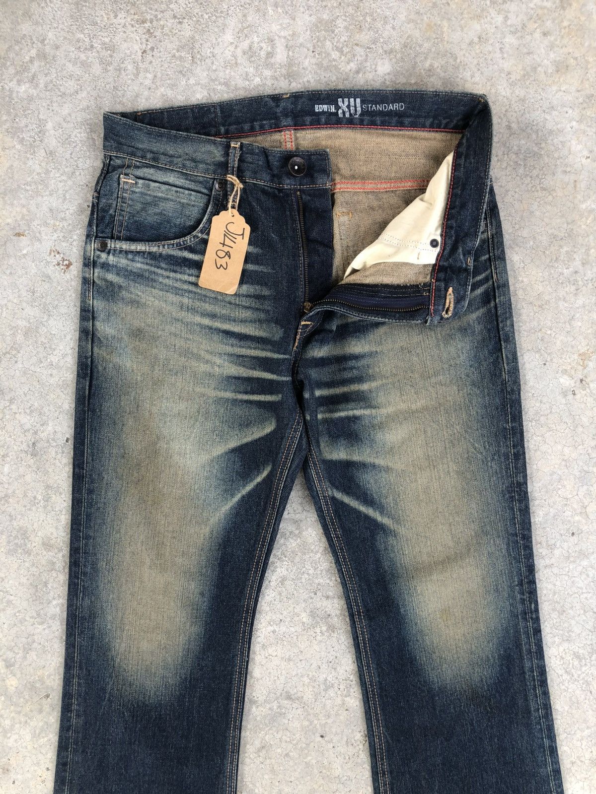 Edwin Edwin XU Flared Jeans Bootcut Mudwash Distressed Size US 33 - 3 Thumbnail