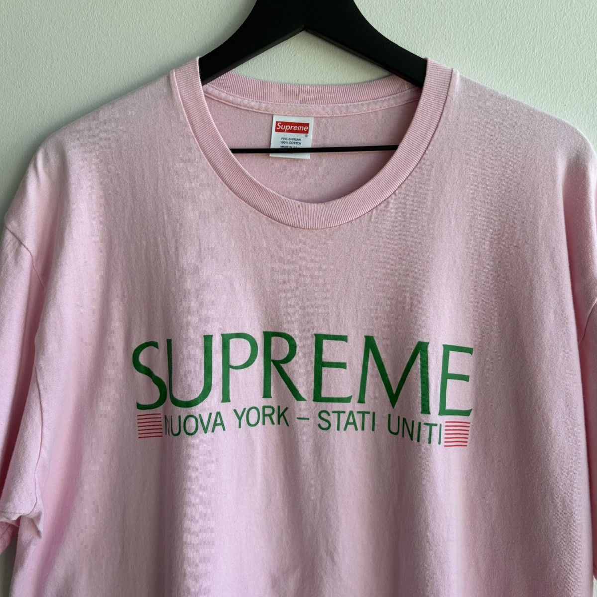 Supreme Supreme “Nuova York” T-Shirt - Light Pink - Size XL - FW20 Size US XL / EU 56 / 4 - 3 Thumbnail