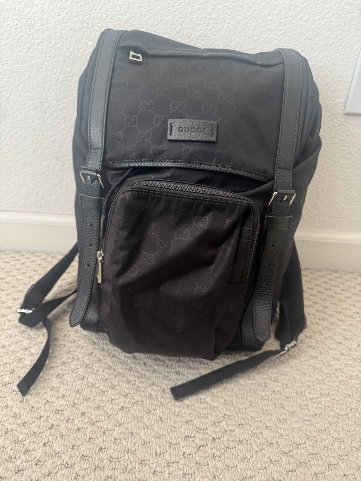 Gucci GUCCI GG NYLON MONOGRAM MEDIUM LIGHT BUCKLE BACKPACK Size ONE SIZE - 1 Thumbnail