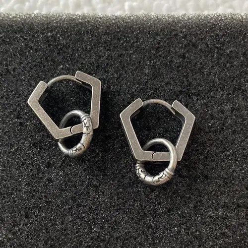 Jewelry × Other 925 Silver Plated Ring Dangle Drop Earrings for Men Women Size ONE SIZE - 4 Thumbnail
