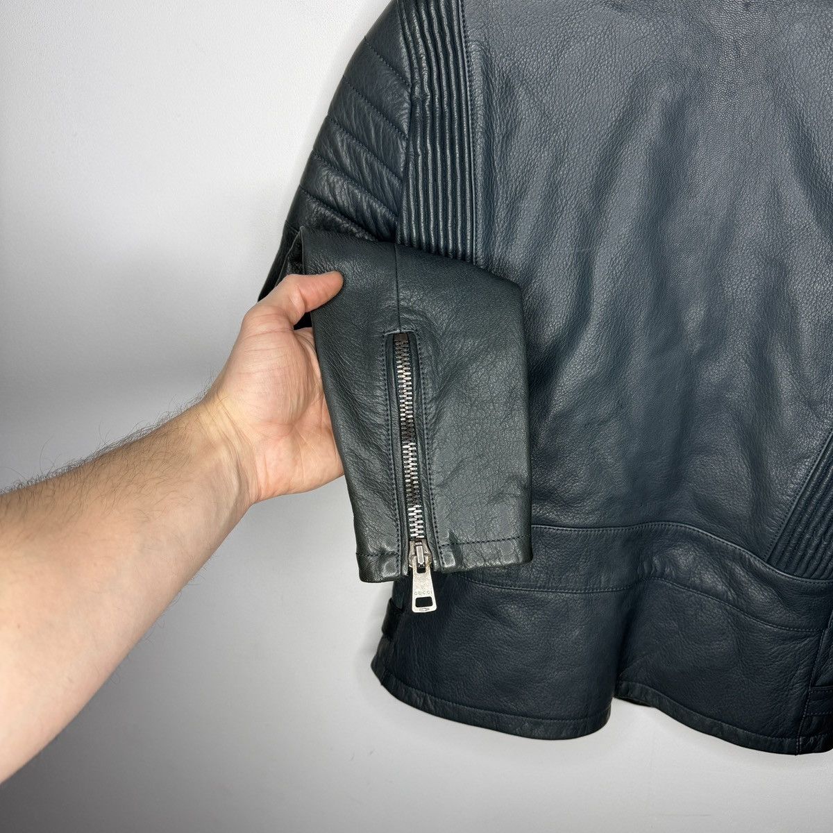 Gucci Gucci Leather Jacket Biker by Tom Ford Y2K Size S / US 4 / IT 40 - 11 Thumbnail