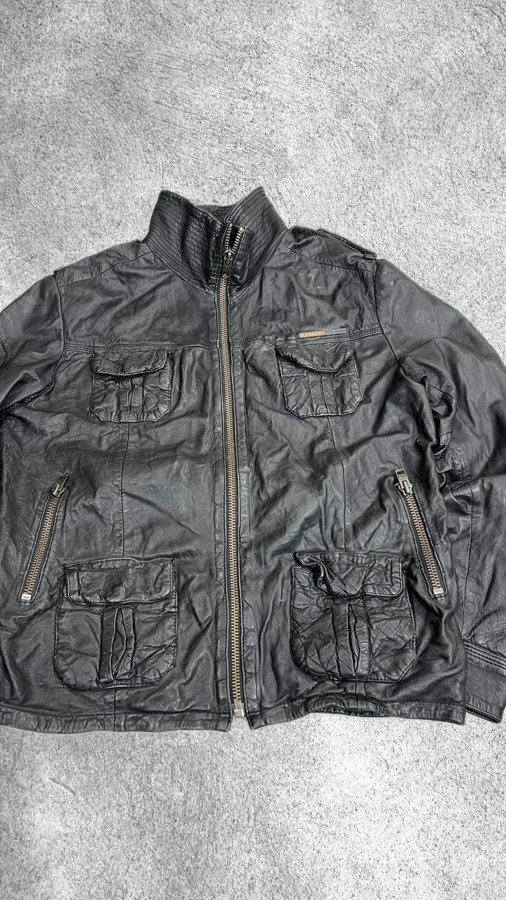 Vintage VTG Yohji Yamamoto Style REAL LEATHER JACKET 90s Size US L / EU 52-54 / 3 - 4 Thumbnail
