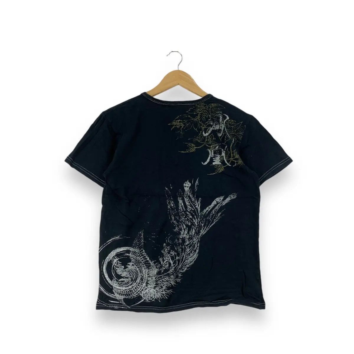 Japanese Brand Vintage JAPAN TRADITIONAL SAKURA Drop Phoenix Tee Shirt Size L / US 10 / IT 46 - 3 Thumbnail