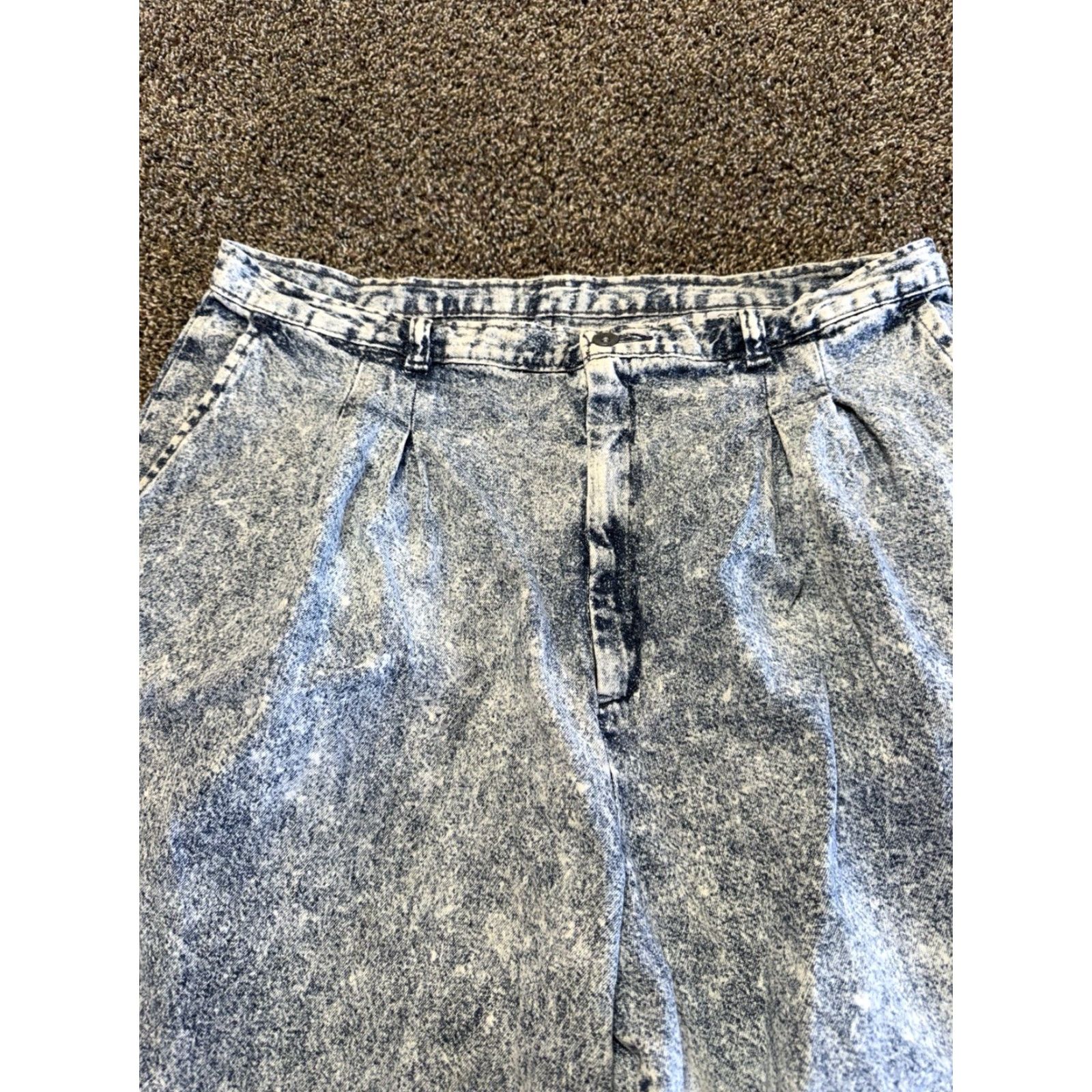 Levi's VTG Levi's Women Jeans 34x30 Acid Wash High Straight 80s 90s USA Cotton Blue Mom Jeans Size 40" / US 18 - 2 Thumbnail