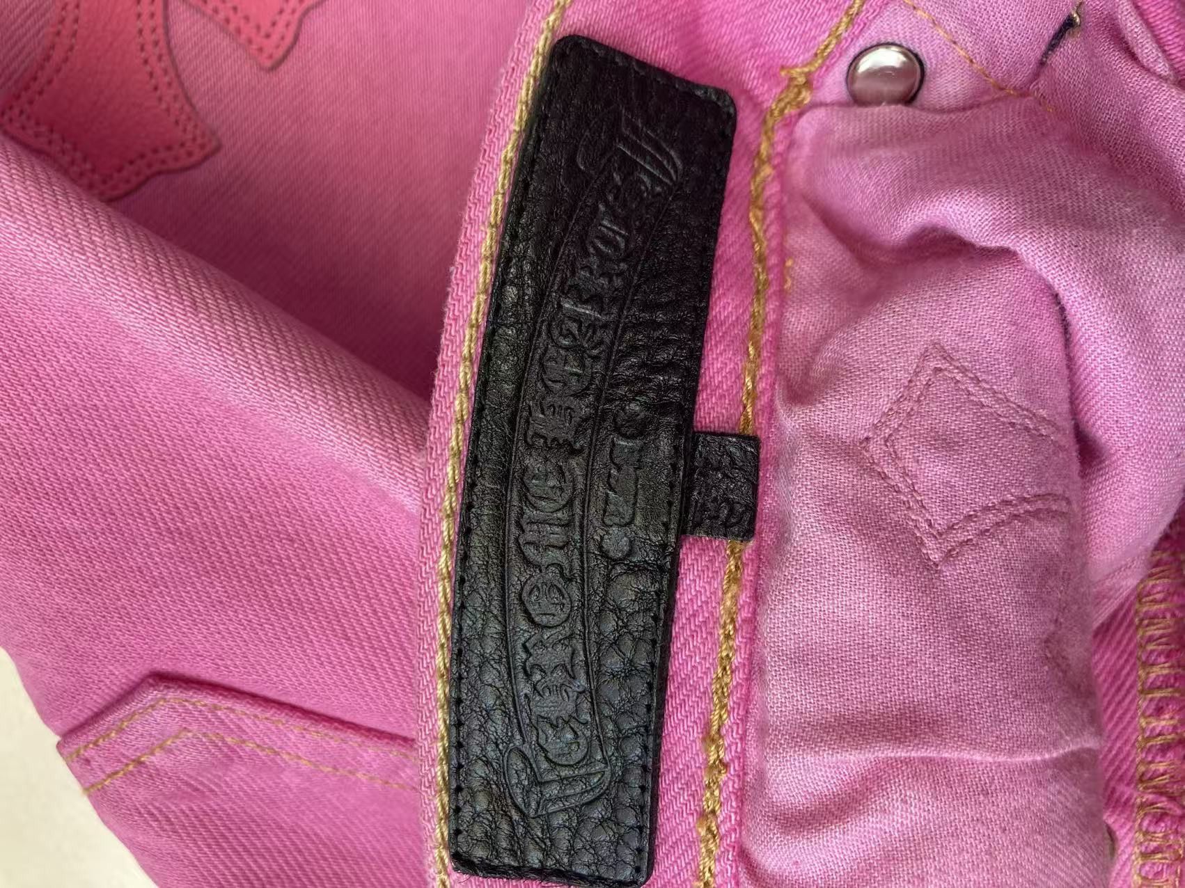 Chrome Hearts Chrome Hearts Levi's 501 Sex Records Pink Cross Patch Jeans Size 33" - 7 Thumbnail